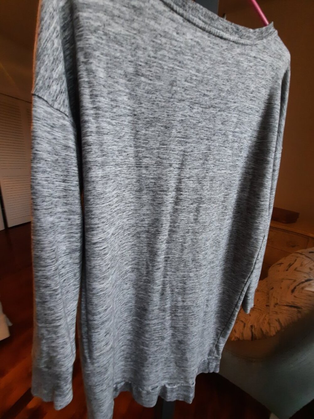 Daily Ritual Light Gray V-Neck Sweater Tunic - Picture 6 of 7